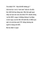 Tản nhiệt CPU - Bạn đã biết những gì ? pps
