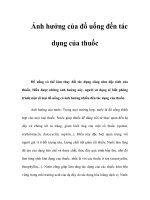 Ảnh hưởng của đồ uống đến tác dụng của thuốc pps