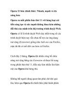 Opera 11 bản chính thức: Nhanh, mạnh và đa năng hơn potx