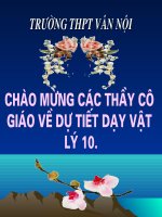 ĐỊNH LUẬT BECNULI - 10 NC