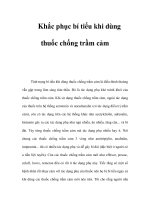 Khắc phục bí tiểu khi dùng thuốc chống trầm cảm doc