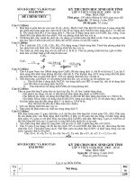 Đề thi và ĐA HSG Hóa Hải Dương