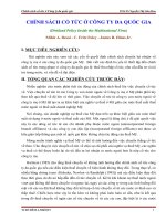 CHÍNH SÁCH CỔ TỨC Ở CÔNG TY ĐA QUỐC GIA