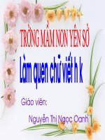 Tặng các cô Mầm non