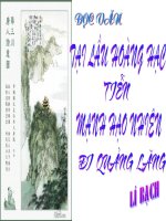 HOÀNG HẠC LÂU TỐNG MẠNH HẠO NHIÊN CHI QUẢNG LĂNG