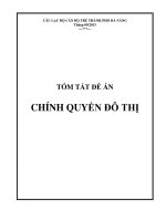 Tóm tắt đề án chính quyền đô thị đà nẵng