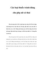 Các loại thuốc tránh dùng cho phụ nữ có thai pot