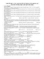 CHUYÊN đề 1 cấu tạo NGUYÊN tử BẢNG TUẦN HOÀN các NGUYÊN tố hóa học LIÊN kết hóa học