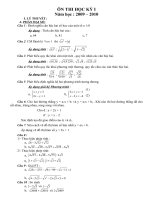 ÔN THI HỌC KỲ I lop 9