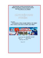 skkn ứng dụng công nghệ thông tin thúc đẩy nâng cao chất lượng dạy - học