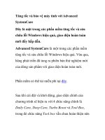 Tăng tốc và bảo vệ máy tính với Advanced SystemCare potx