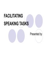 FACILITATING SPEAKING TASKS