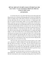 Một số vấn đề về thuế giá trị gia tăng và sự vân dụng thuế giá trị gia tăng ở việt nam