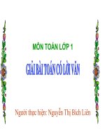 GIẢI BÀI TOÁN CÓ LỜI VĂN