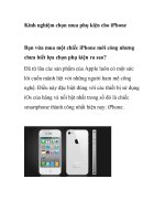 Kinh nghiệm chọn mua phụ kiện cho iPhone docx