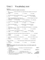 English vocabulary test  từ vựng ôn thi cấp ba và đại học