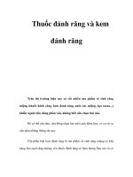 Thuốc đánh răng và kem đánh răng docx