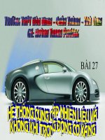 Bài 27 Hệ thống cung cấp nhiên liệu và không khí trong động cơ xăng