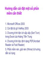 Hướng dẫn cài đặt một số phần mềm thông dụng (bằng hình ảnh)
