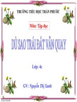 TĐ- Dù sao trái đất vẫn quay