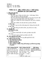 Tiết 1: Mở đầu sinh học