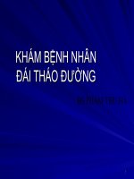 khám bệnh nhân đái tháo đường