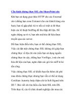 Cấu hình chứng thực SSL cho SharePoint site doc