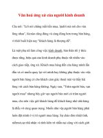 Văn hoá ứng xử của người kinh doanh potx