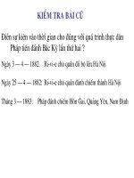Bài 20. Chiến sự lan rộng ra cả nước. Cuộc kháng chiến của nhân dân ta twf năm 1873 đến năm 1884. Nhà Nguyễn đầu hàng