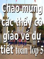 Toán lớp 5; Chia 1 số thập phân cho 10, 100...