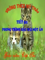 Tiết 52: Phương trình bậc hai một ẩn