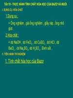 tính chất hóa học của bazơ và muối