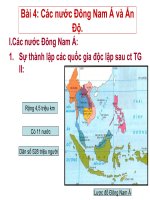 Bài 4: Các nước ĐNÁ và Ấn Độ