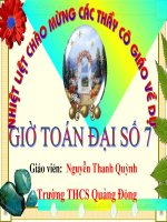 Đại số 7- Đơn thức (Thao giảng)