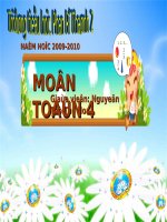 Giáo án môn Toán 4 ( thao giảng cụm trường)