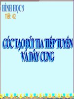 Góc tạo bỡi tia tiếp tuyến và dây cung