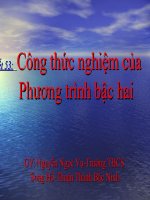 Tiết 53:Công thức nghiệm của phương trình bậc han