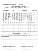 Bản chấm điểm thi đua theo lớp