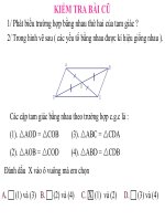 Tiết 27- trường hợp bằng nhau thứ ba của tam giác