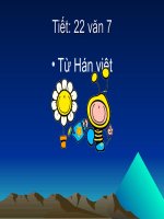 Tiết 22 văn 7 :Từ Hán Việt