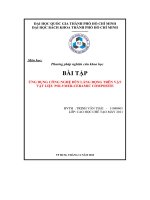 bài tập ứng dụng công nghệ đùn lắng đọng trên vật vật liệu polymer-ceramic composite
