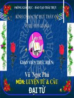 Luyện từ và câu: Đại Từ