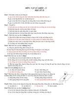 Đề trắc nghiệm lớp 11