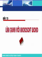 Làm quen với word