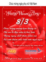 Chúc mừng ngày phụ nữ Việt Nam