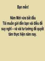 Vài suy nghĩ năm mới