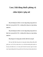 Lưu ý khi dùng thuốc phòng và chữa bệnh ở phụ nữ doc