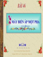 Tiết 43: Máy biến áp một pha