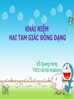 Khái niệm tam giác đồng dạng