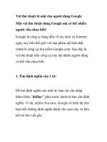 Vài thủ thuật bí mật cho người dùng Google potx